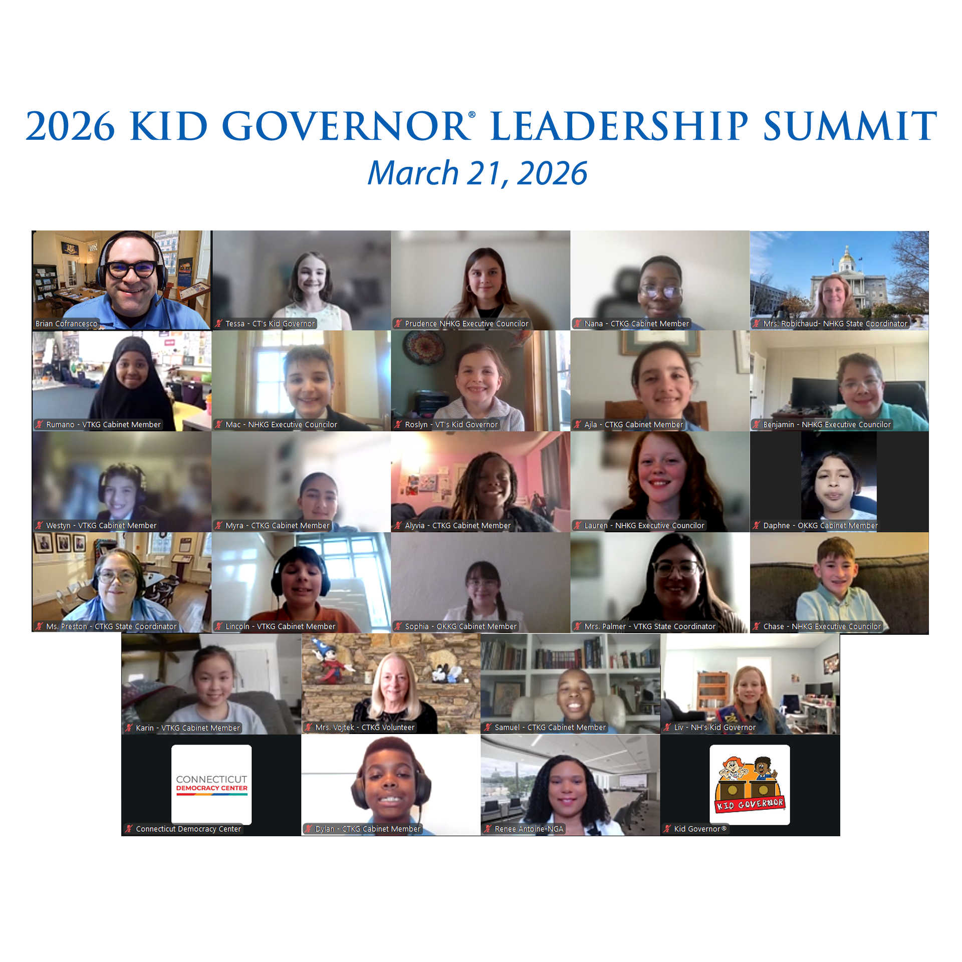 Kid Governor Youth Leadership Summit